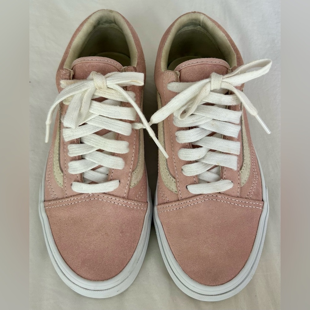 VANS Old Skool Pink Suede Women's Sneakers - Picture 3 of 11
